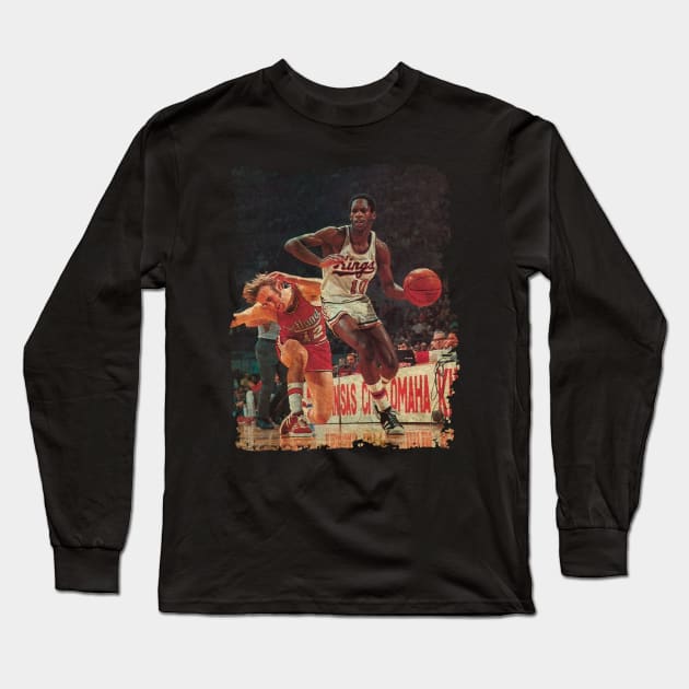 Damn, Looks Like Nate Archibald Had That Defender on Skates! Long Sleeve T-Shirt by Omeshshopart